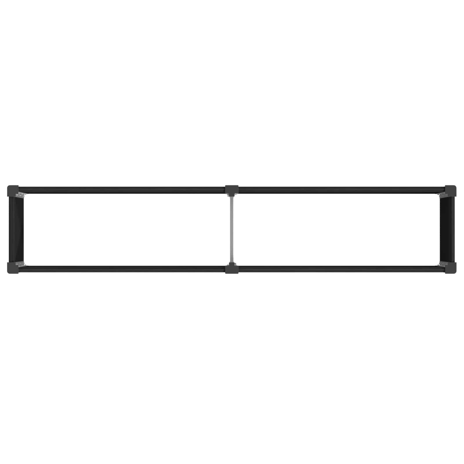 vidaXL Garden Raised Bed Black 250 x 50 x 54 cm WPC and Aluminium 5