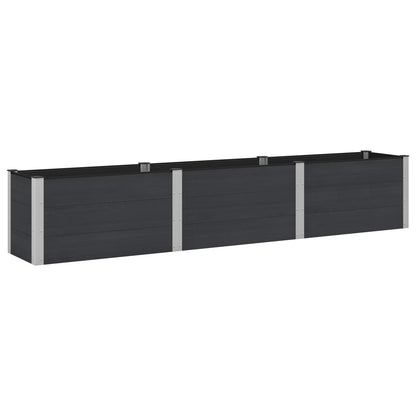 vidaXL Garden Raised Bed Black 300 x 50 x 54 cm WPC and Aluminium 2