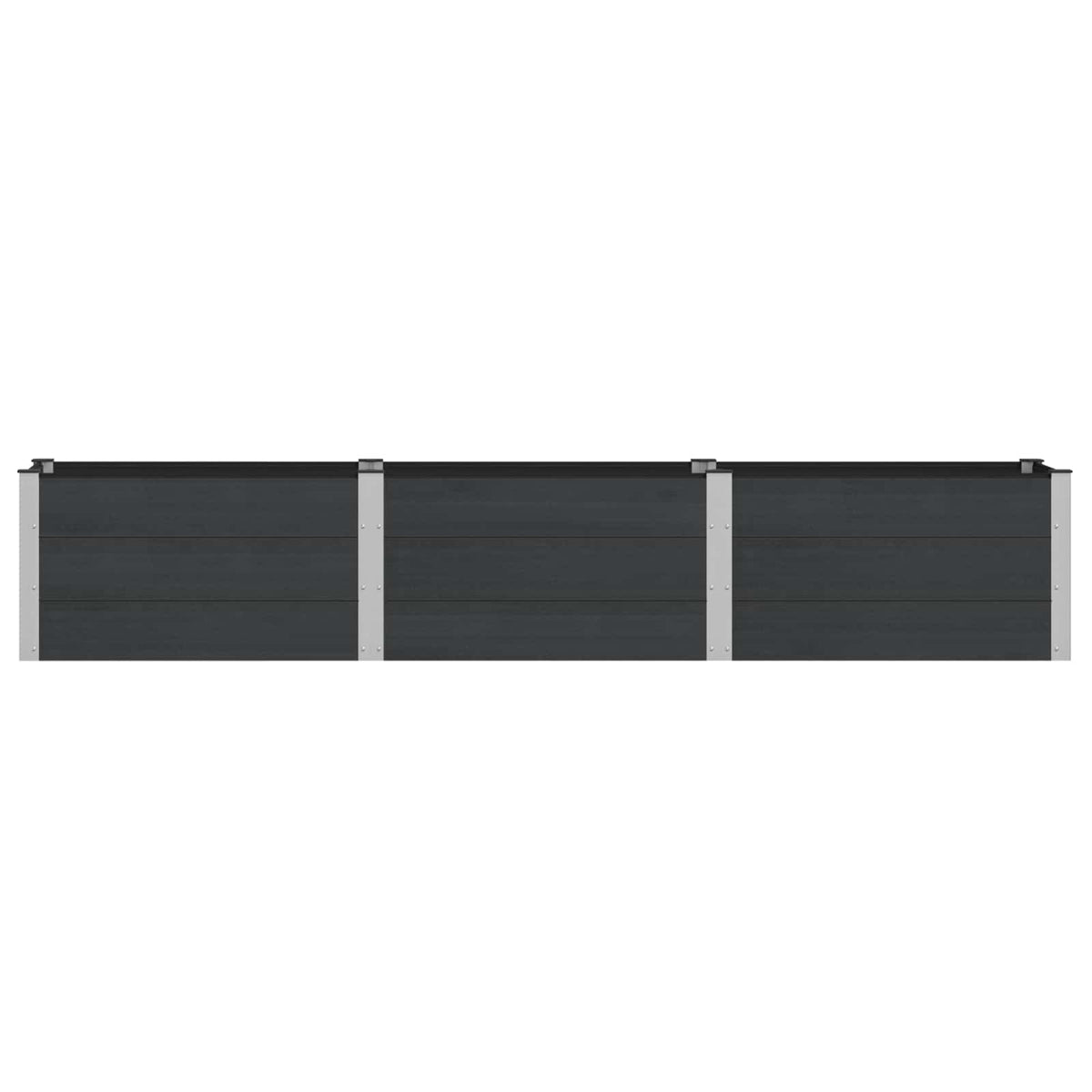 vidaXL Garden Raised Bed Black 300 x 50 x 54 cm WPC and Aluminium 3
