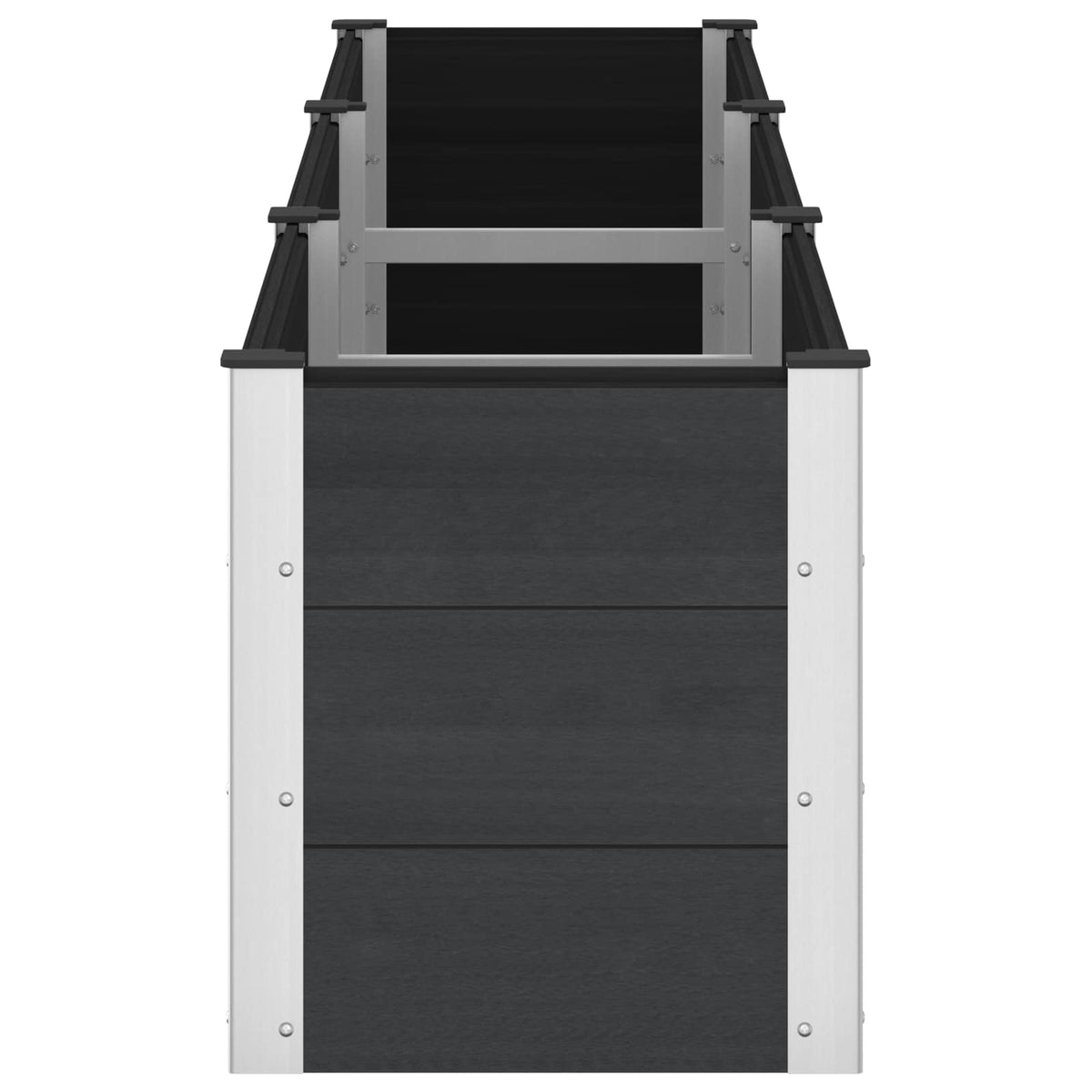 vidaXL Garden Raised Bed Black 300 x 50 x 54 cm WPC and Aluminium 4