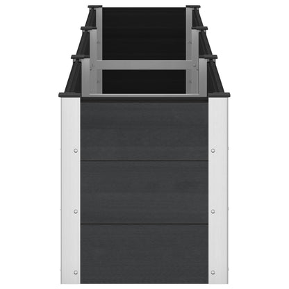 vidaXL Garden Raised Bed Black 300 x 50 x 54 cm WPC and Aluminium 4
