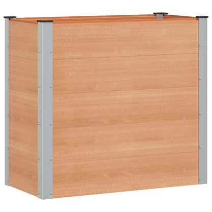 vidaXL Garden Raised Bed Brown 100 x 50 x 91 cm WPC and Aluminium 2