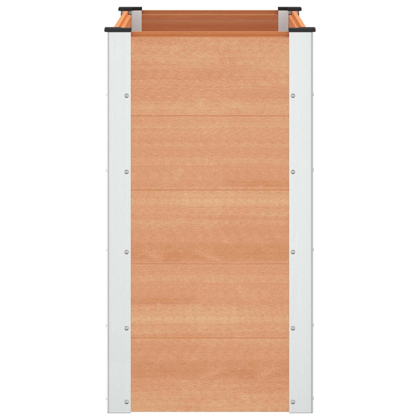 vidaXL Garden Raised Bed Brown 100 x 50 x 91 cm WPC and Aluminium 4