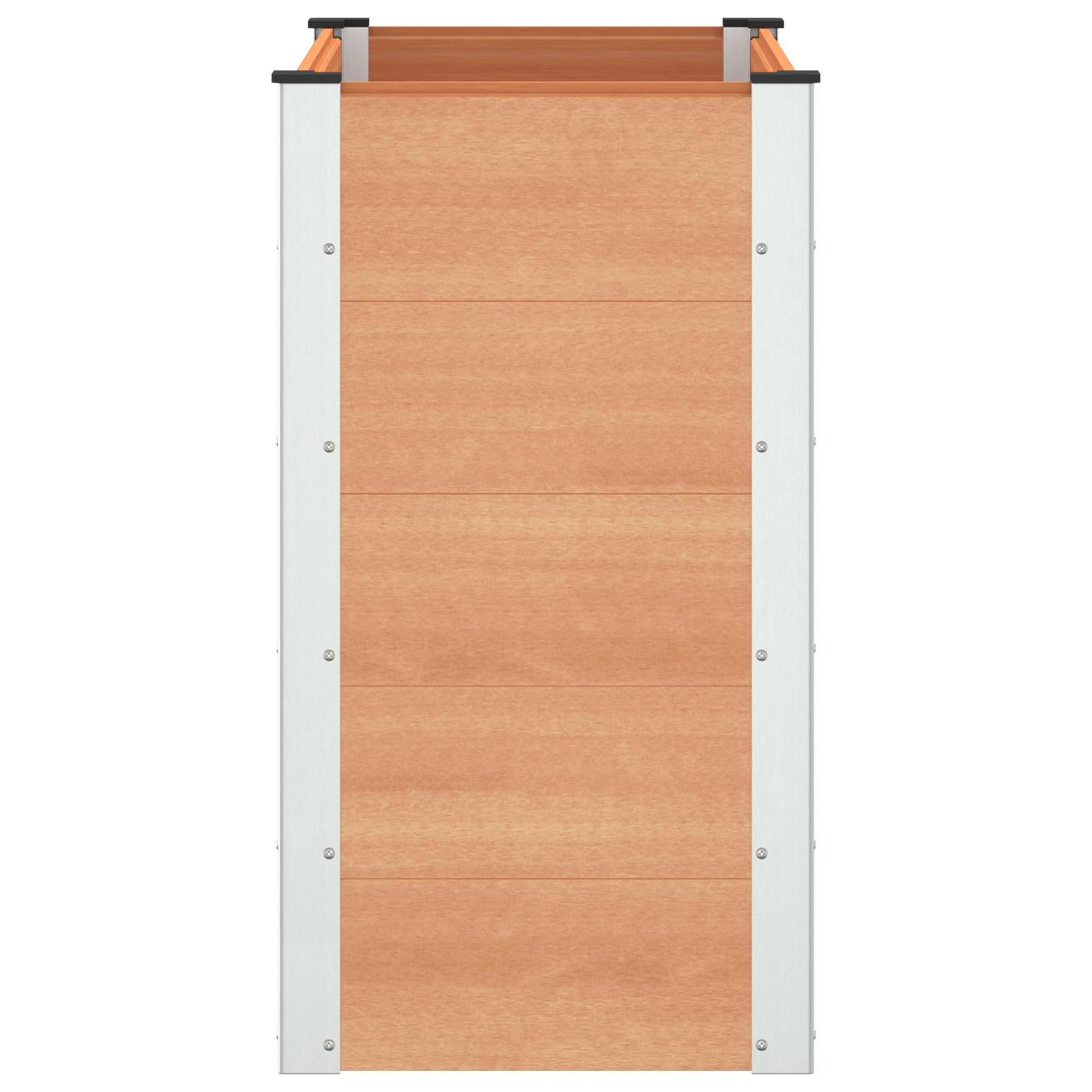 vidaXL Garden Raised Bed Brown 100 x 50 x 91 cm WPC and Aluminium 4
