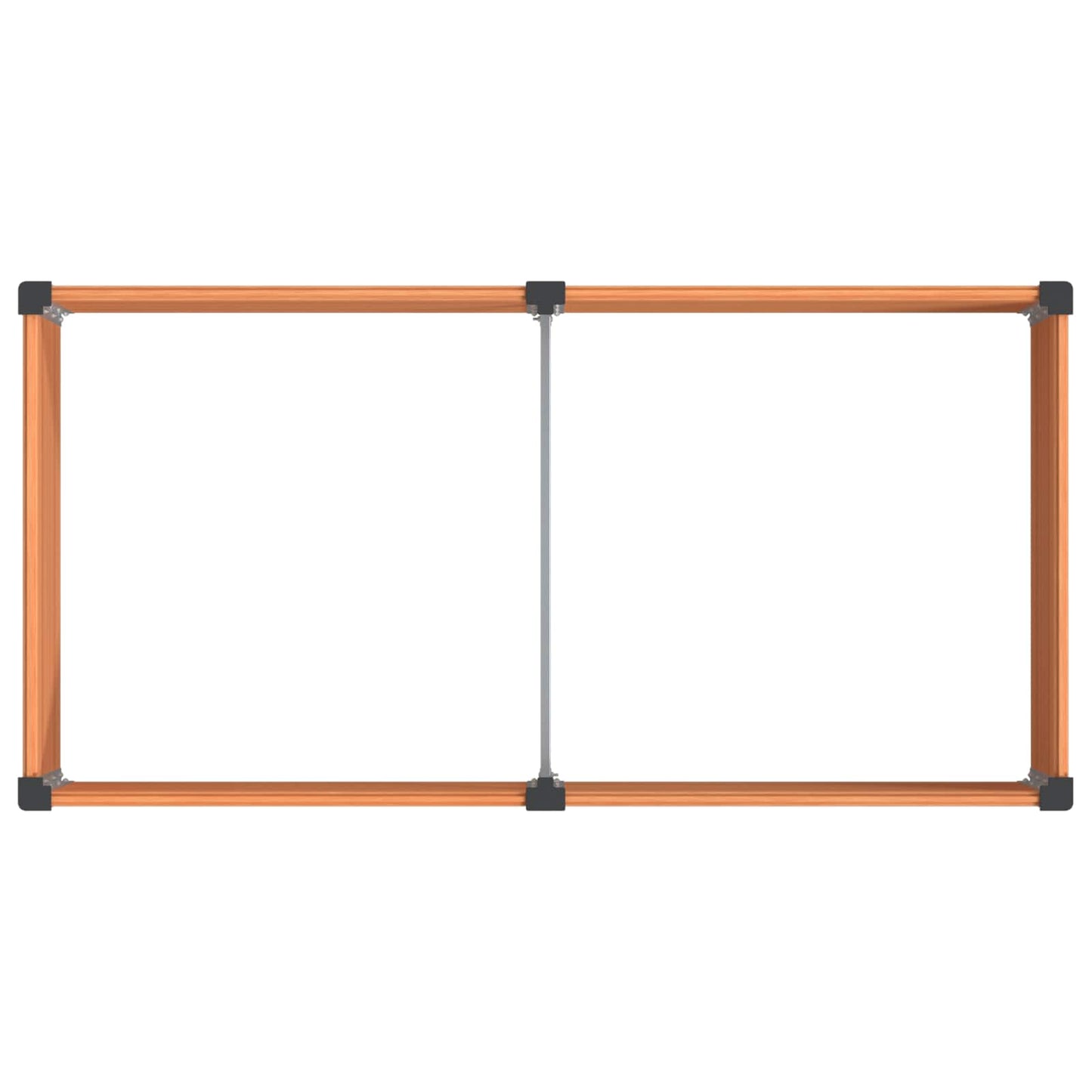 vidaXL Garden Raised Bed Brown 100 x 50 x 91 cm WPC and Aluminium 5