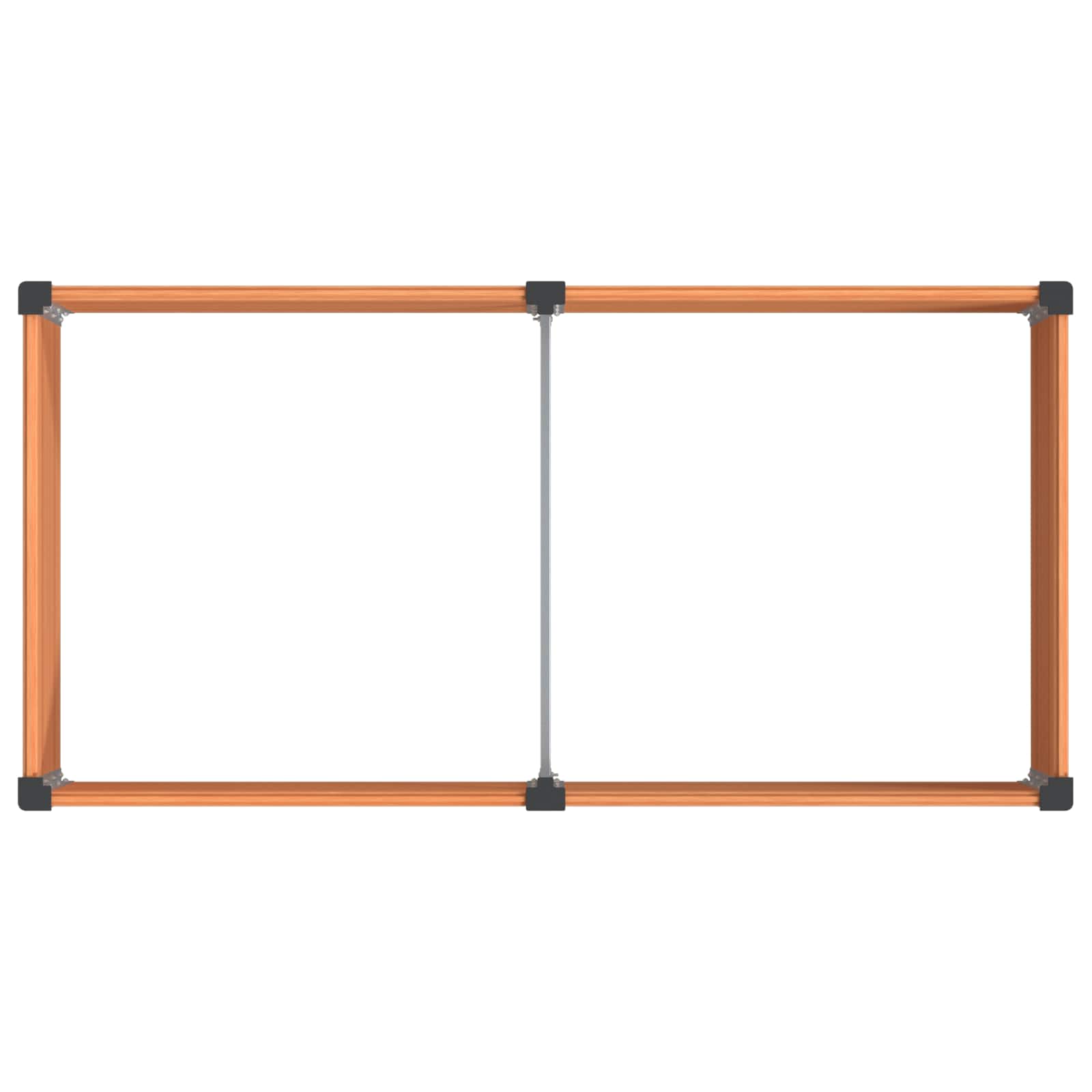 vidaXL Garden Raised Bed Brown 100 x 50 x 91 cm WPC and Aluminium 5