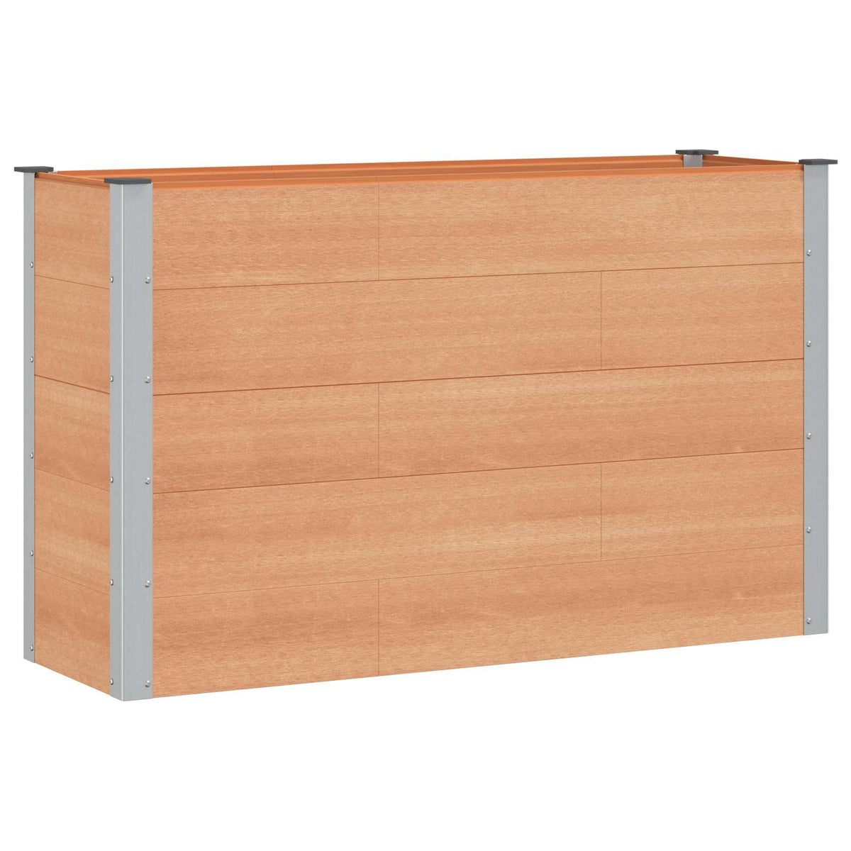 Garden Raised Bed WPC and Aluminium Brown Depth 50 cm 150 cm 91 cm
