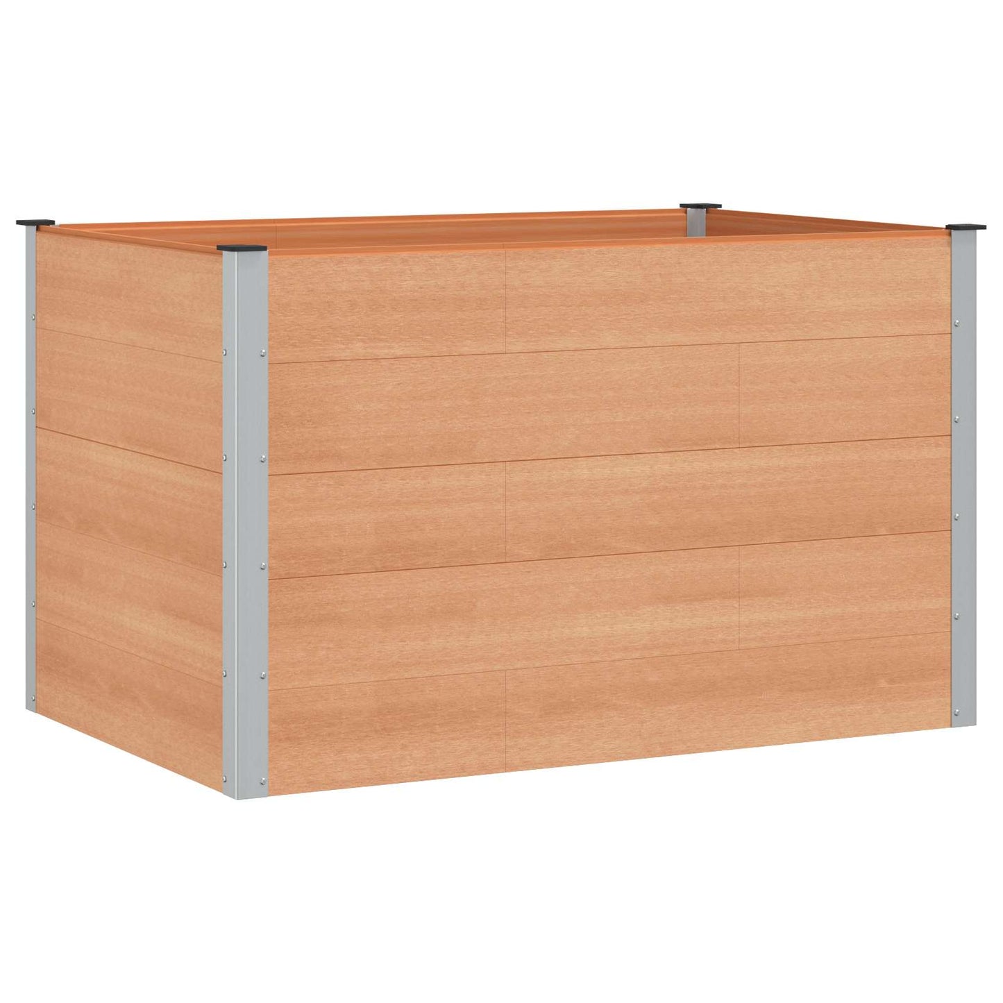 vidaXL Garden Raised Bed Brown 150 x 100 x 91 cm WPC and Aluminium 2