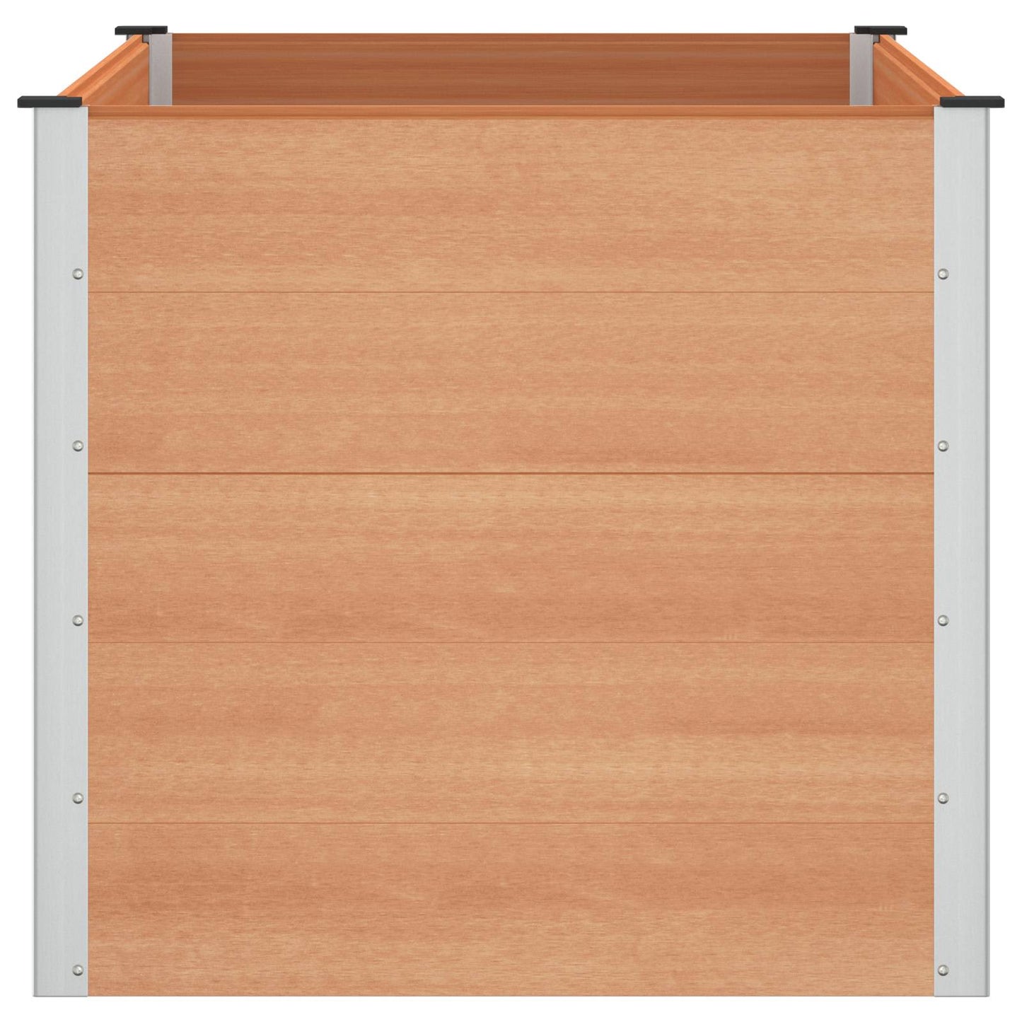 vidaXL Garden Raised Bed Brown 150 x 100 x 91 cm WPC and Aluminium 4