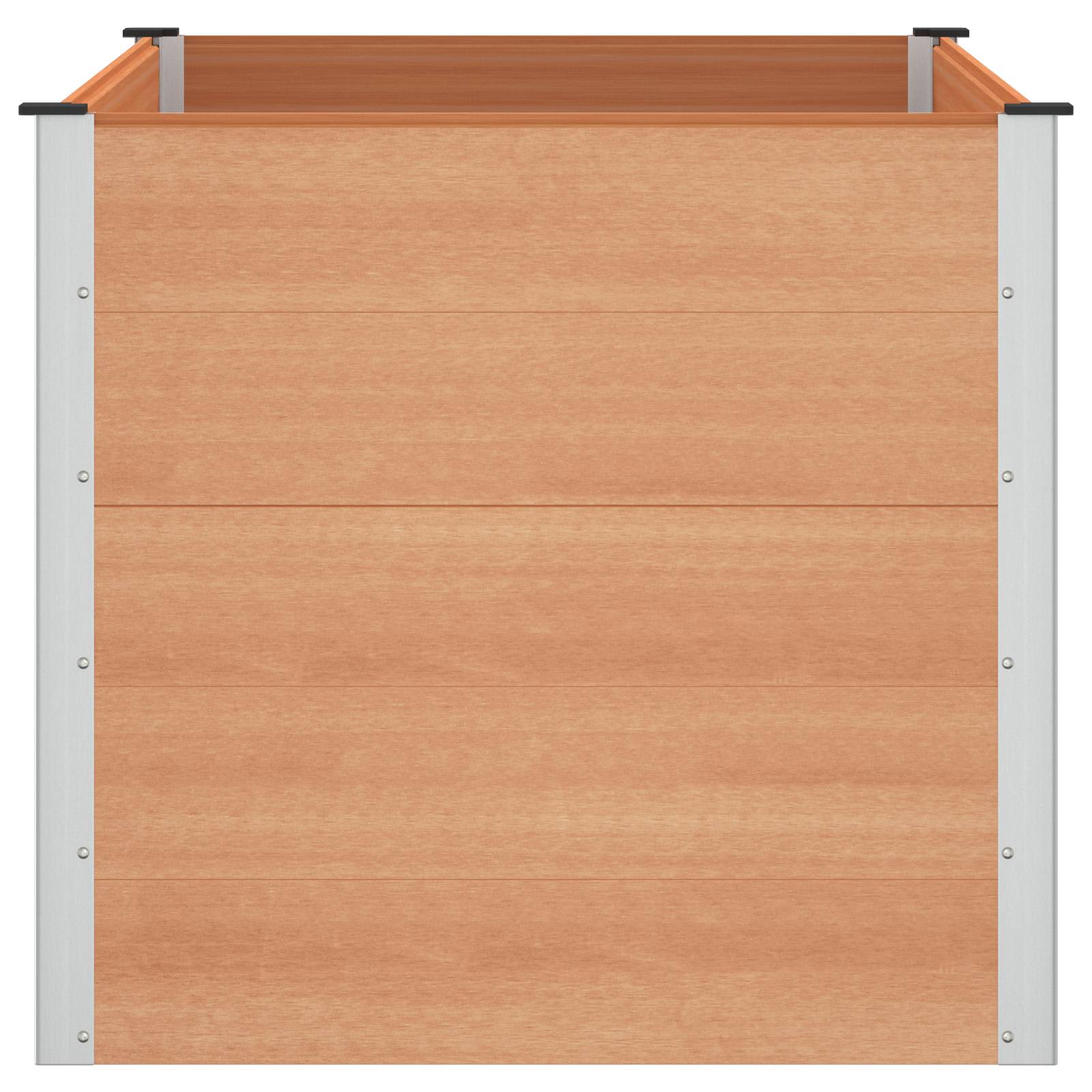 vidaXL Garden Raised Bed Brown 150 x 100 x 91 cm WPC and Aluminium 4