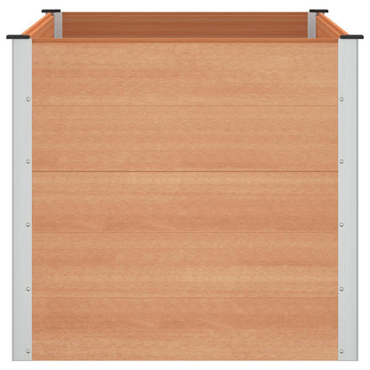 vidaXL Garden Raised Bed Brown 150 x 100 x 91 cm WPC and Aluminium 4