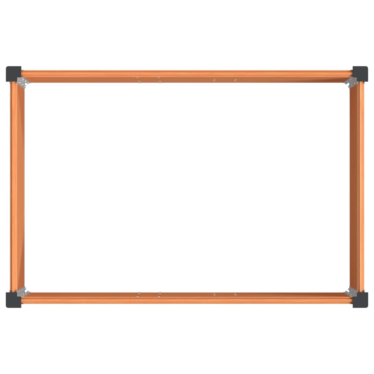 vidaXL Garden Raised Bed Brown 150 x 100 x 91 cm WPC and Aluminium 5