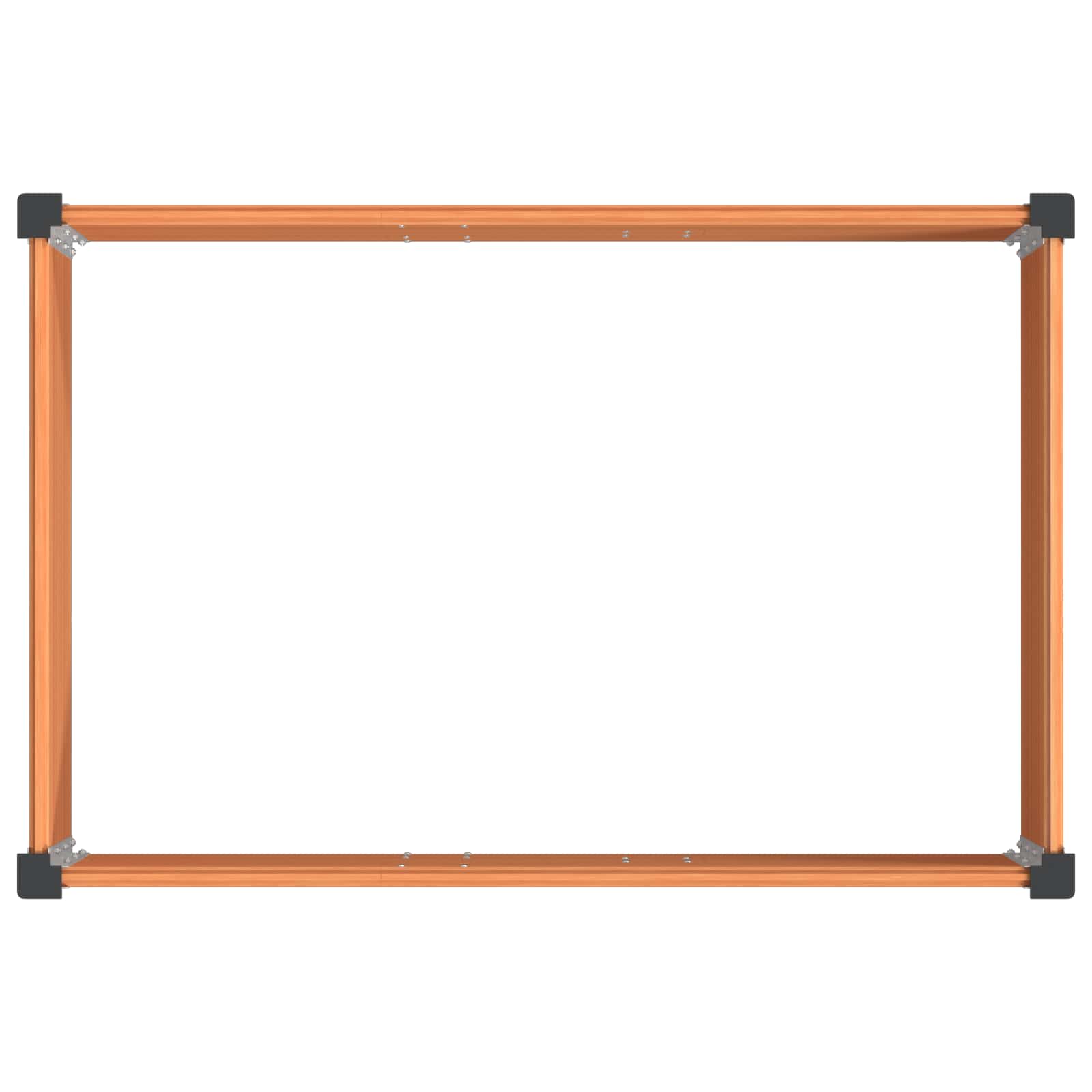 vidaXL Garden Raised Bed Brown 150 x 100 x 91 cm WPC and Aluminium 5