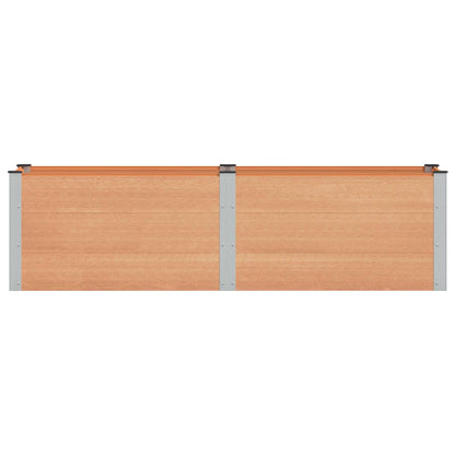 vidaXL Garden Raised Bed Brown 200 x 50 x 54 cm WPC and Aluminium 3