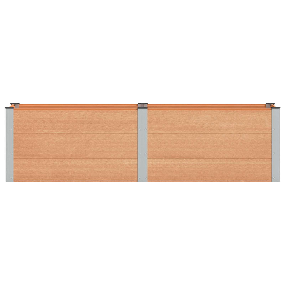 Garden Raised Bed WPC and Aluminium Brown Depth 50 cm 200 cm 54 cm