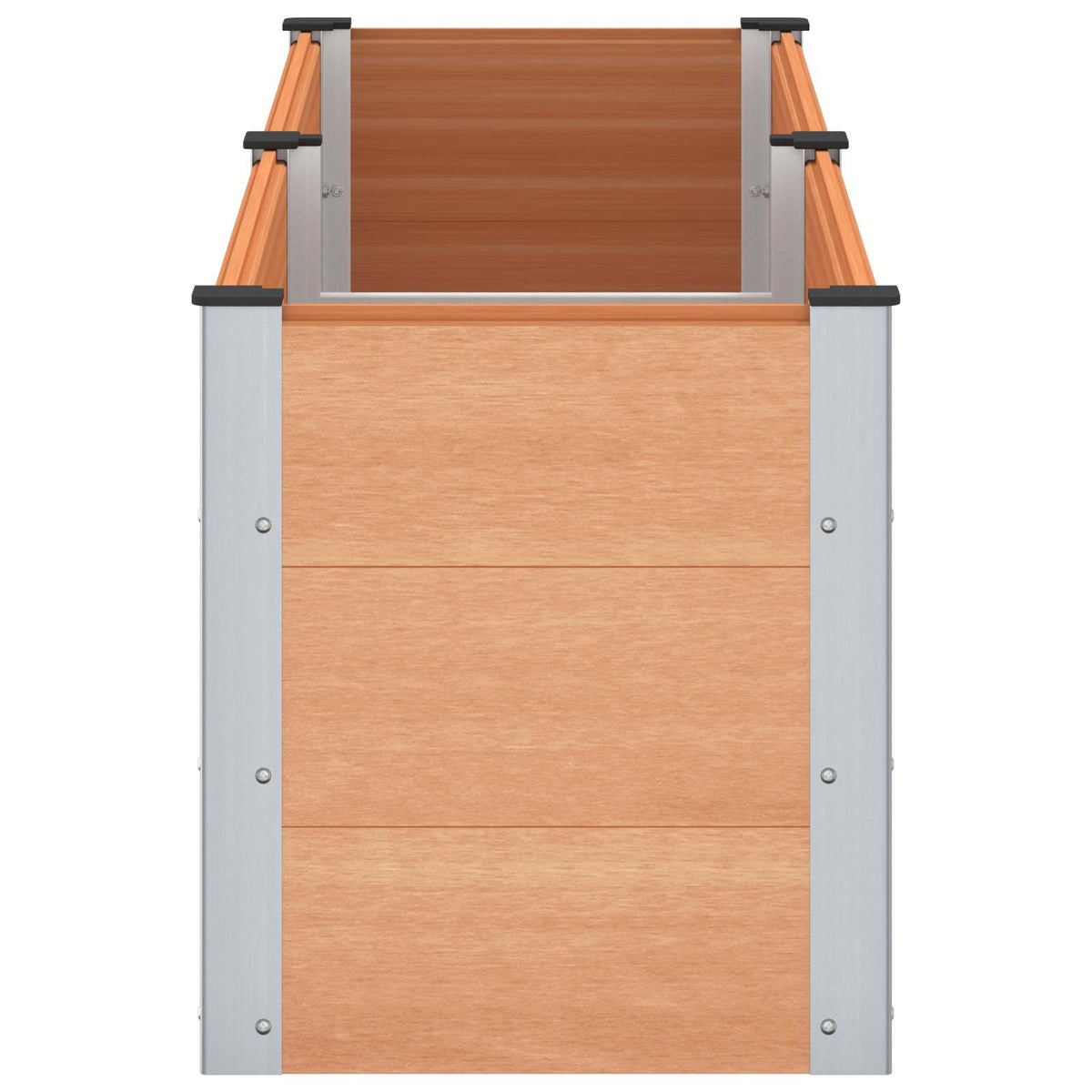 vidaXL Garden Raised Bed Brown 200 x 50 x 54 cm WPC and Aluminium 4