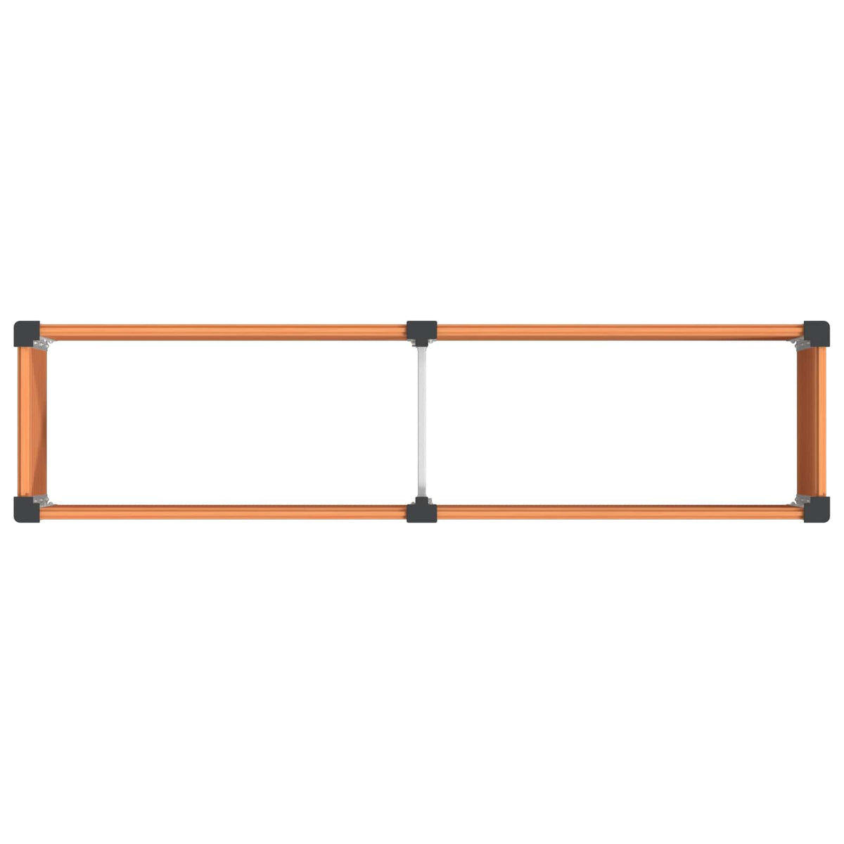 vidaXL Garden Raised Bed Brown 200 x 50 x 54 cm WPC and Aluminium 5