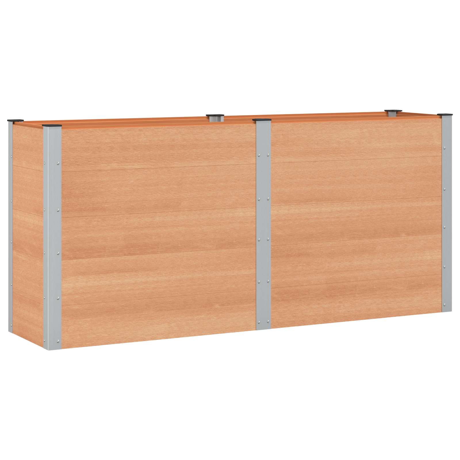 vidaXL Garden Raised Bed Brown 200 x 50 x 91 cm WPC and Aluminium 2