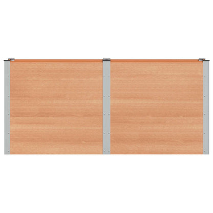 vidaXL Garden Raised Bed Brown 200 x 50 x 91 cm WPC and Aluminium 3