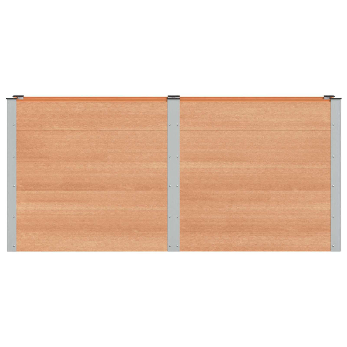 Garden Raised Bed WPC and Aluminium Brown Depth 50 cm 200 cm 91 cm