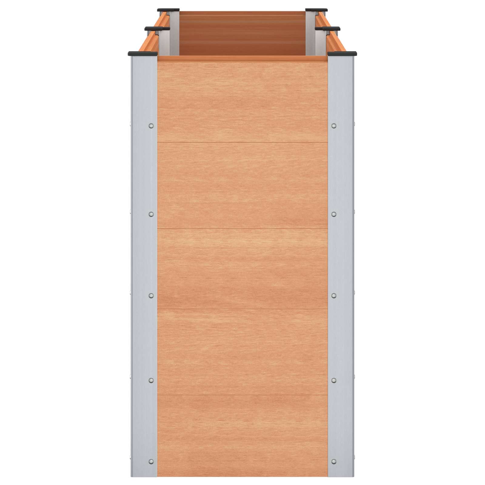 vidaXL Garden Raised Bed Brown 200 x 50 x 91 cm WPC and Aluminium 4