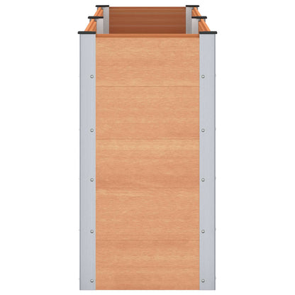 vidaXL Garden Raised Bed Brown 200 x 50 x 91 cm WPC and Aluminium 4