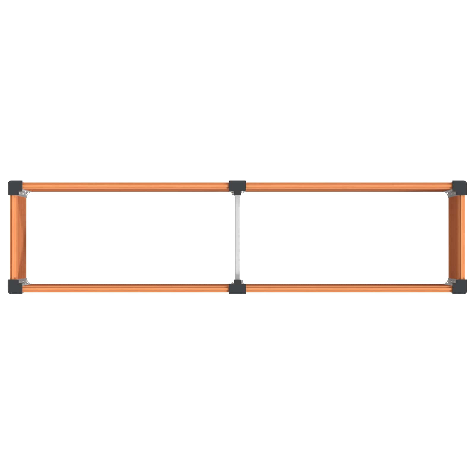 vidaXL Garden Raised Bed Brown 200 x 50 x 91 cm WPC and Aluminium 5