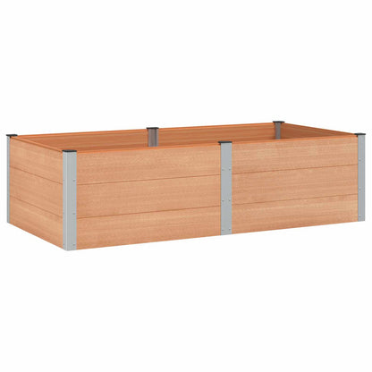vidaXL Garden Raised Bed Brown 200 x 100 x 54 cm WPC and Aluminium 2