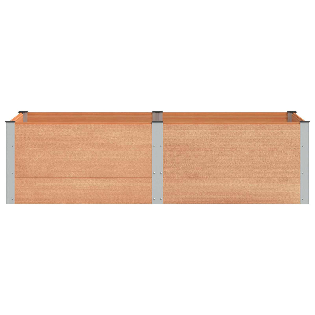 vidaXL Garden Raised Bed Brown 200 x 100 x 54 cm WPC and Aluminium 3