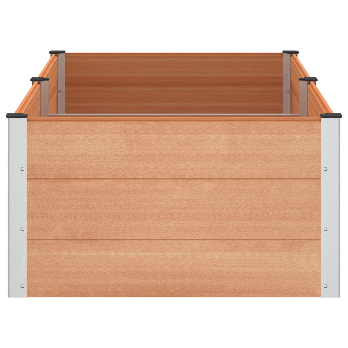 vidaXL Garden Raised Bed Brown 200 x 100 x 54 cm WPC and Aluminium 4