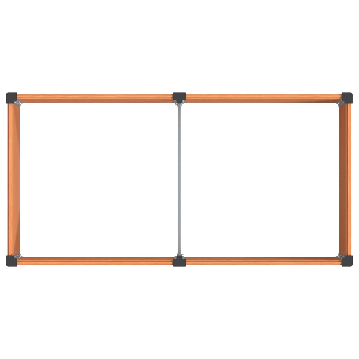 vidaXL Garden Raised Bed Brown 200 x 100 x 54 cm WPC and Aluminium 5