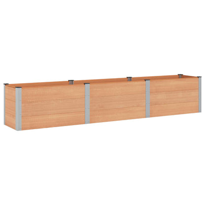 vidaXL Garden Raised Bed Brown 300 x 50 x 54 cm WPC and Aluminium 2