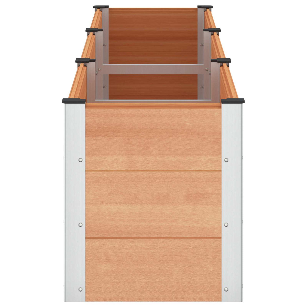 vidaXL Garden Raised Bed Brown 300 x 50 x 54 cm WPC and Aluminium 4