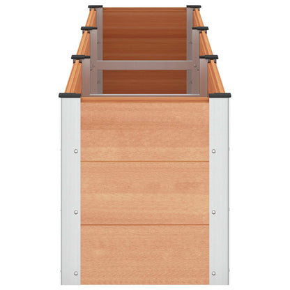 vidaXL Garden Raised Bed Brown 300 x 50 x 54 cm WPC and Aluminium 4
