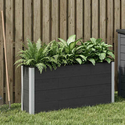 vidaXL Garden Raised Bed Black 150 x 30 x 72 cm WPC and Aluminium 1