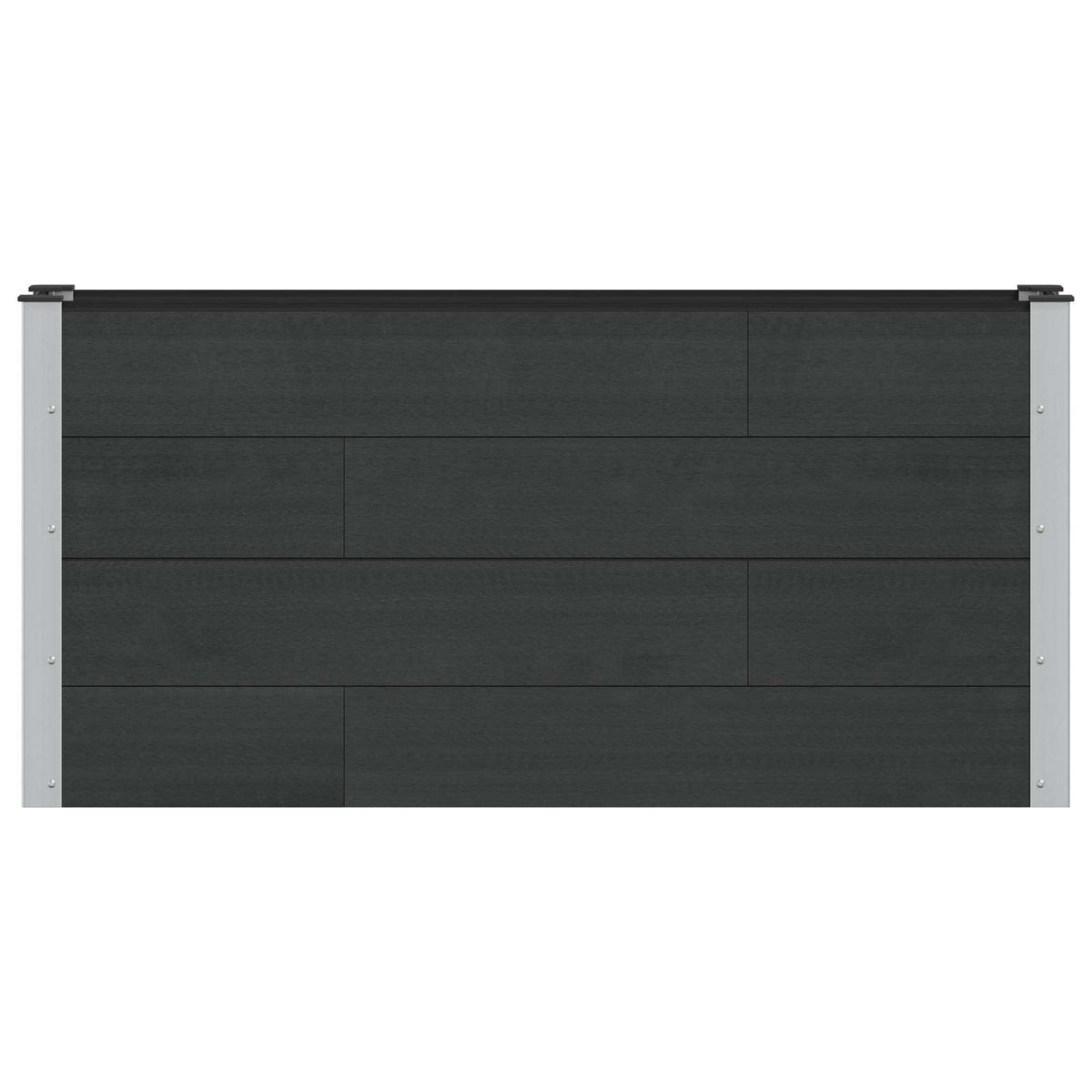 vidaXL Garden Raised Bed Black 150 x 30 x 72 cm WPC and Aluminium 3