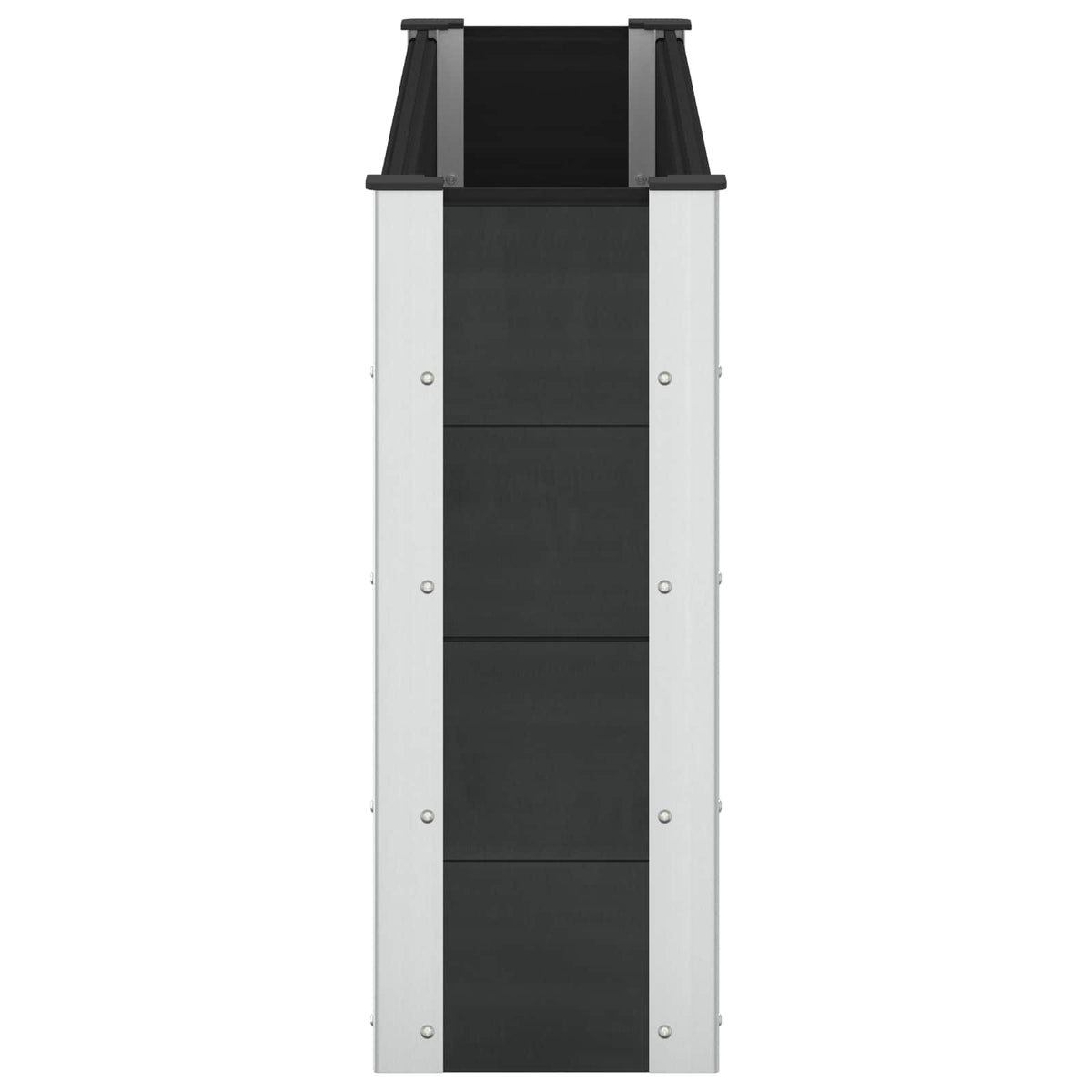 vidaXL Garden Raised Bed Black 150 x 30 x 72 cm WPC and Aluminium 4