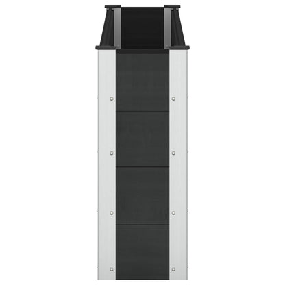 vidaXL Garden Raised Bed Black 150 x 30 x 72 cm WPC and Aluminium 4