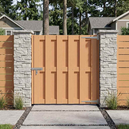 Garden Gate WPC and Aluminium Brown 100 x 100 cm