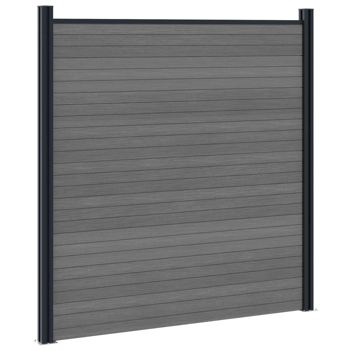 vidaXL Fence Set 180 x 186 cm WPC and Aluminium Grey 4