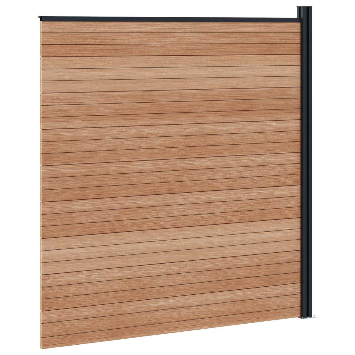 vidaXL Fence Set 175 x 186 cm WPC and Aluminium Brown 4