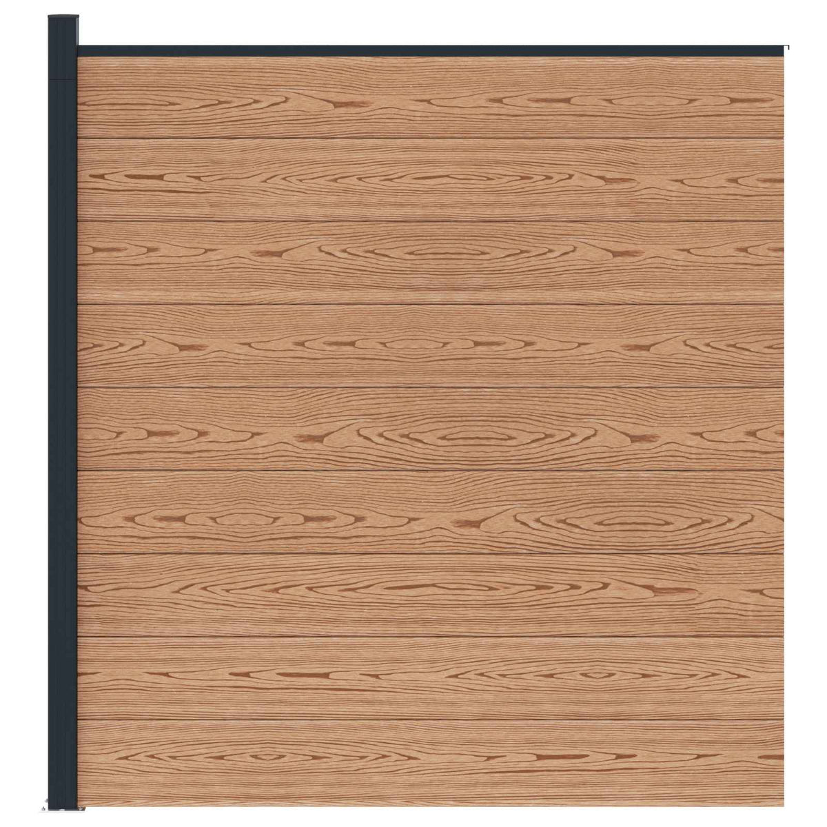 vidaXL Fence Set 175 x 186 cm WPC and Aluminium Brown 3