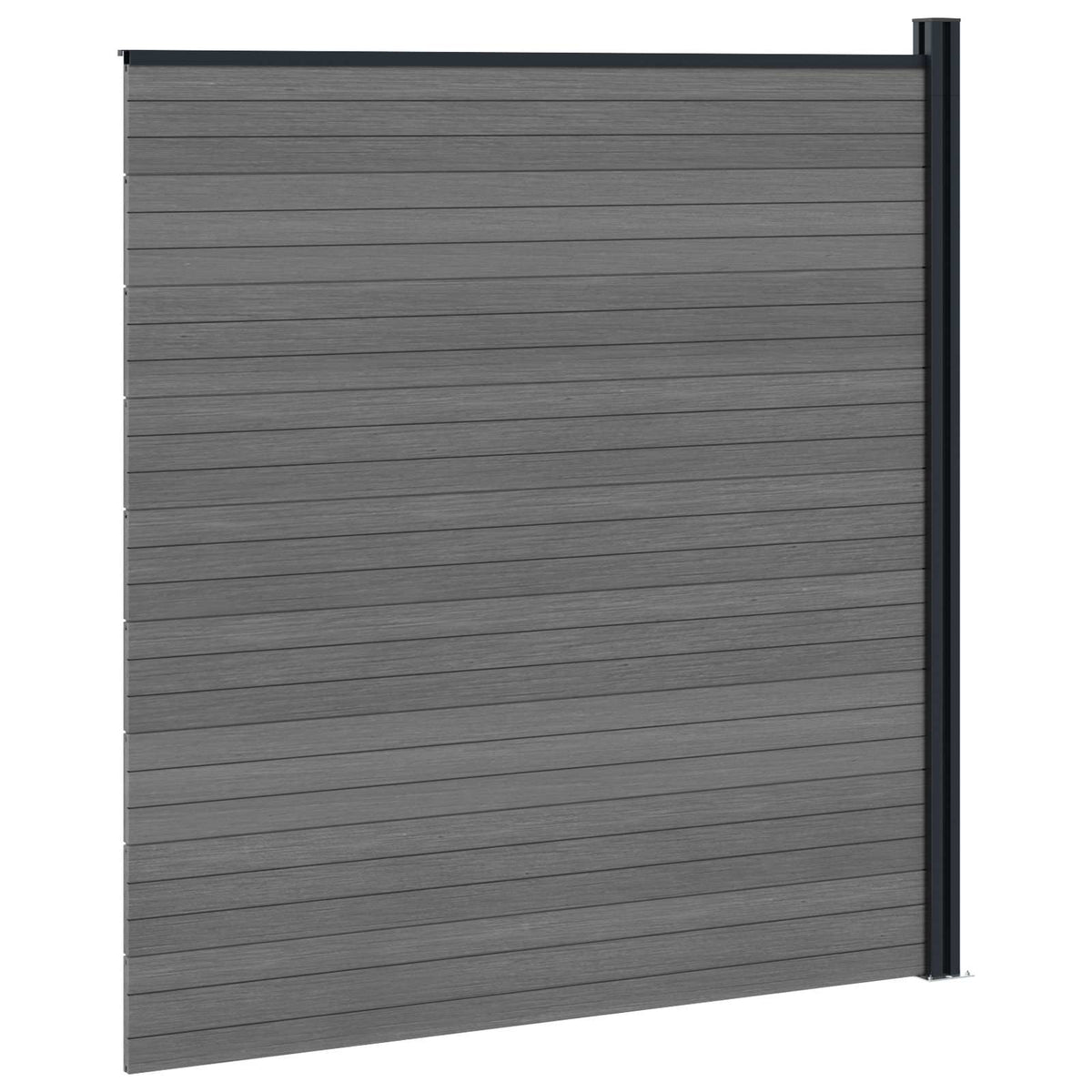 vidaXL Fence Set 175 x 186 cm WPC and Aluminium Grey 4