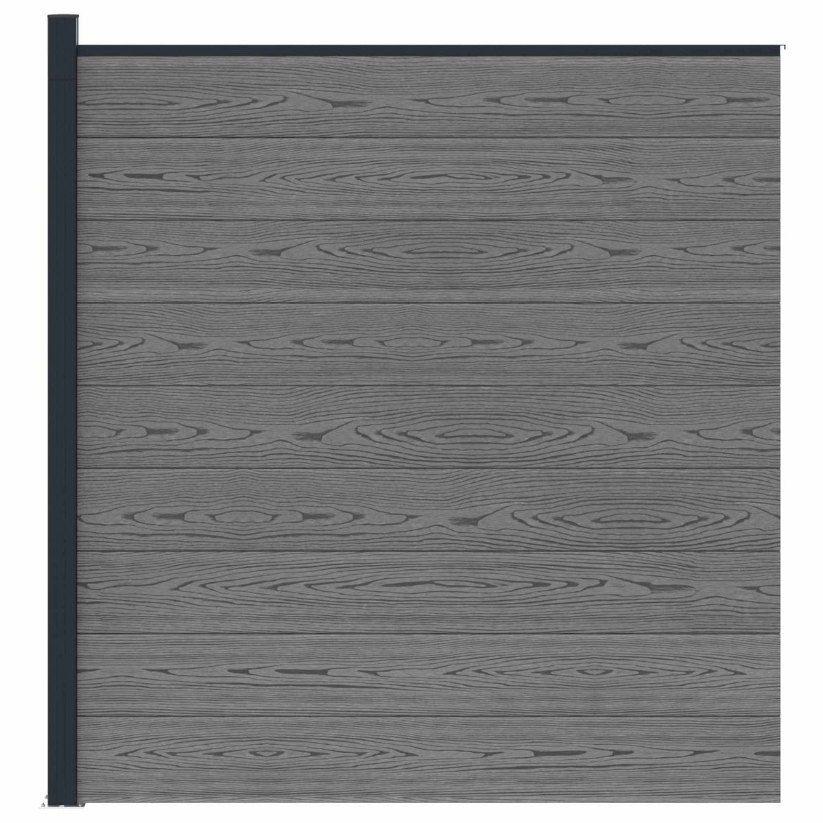 vidaXL Fence Set 175 x 186 cm WPC and Aluminium Grey 3