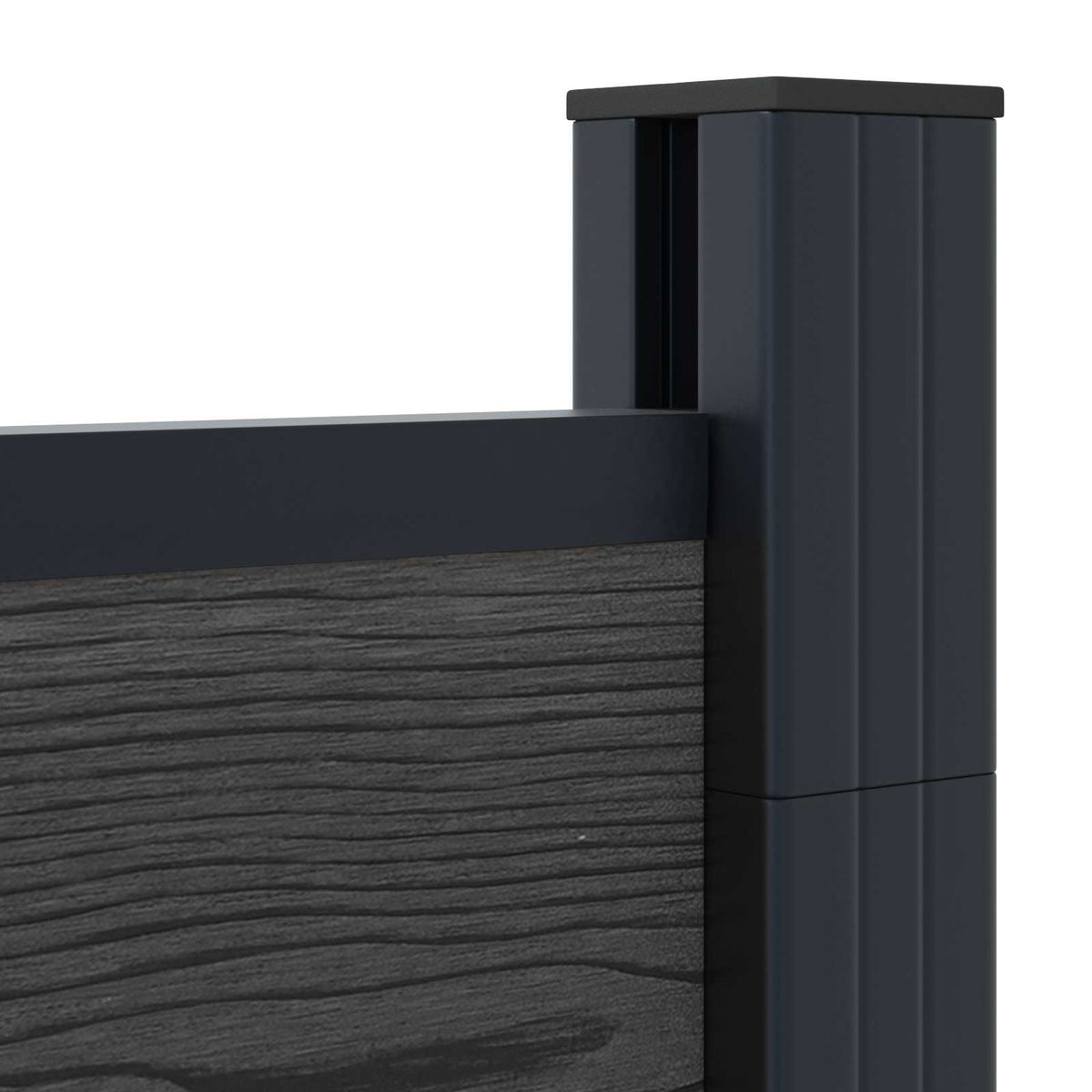 vidaXL Fence Set 175 x 186 cm WPC and Aluminium Black 5