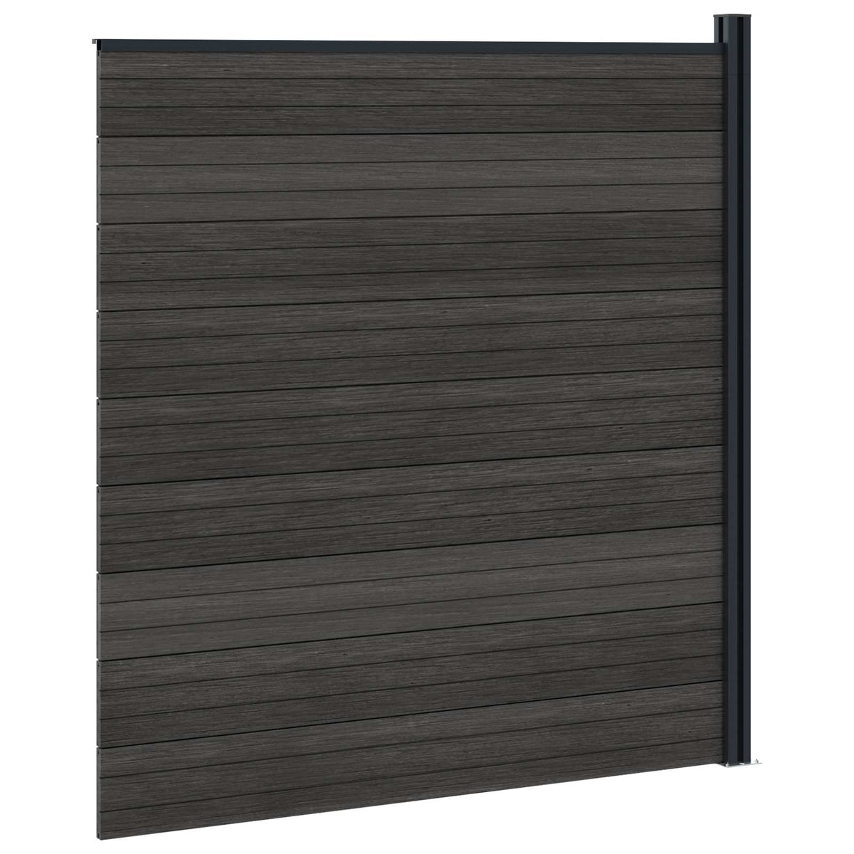 vidaXL Fence Set 175 x 186 cm WPC and Aluminium Black 4