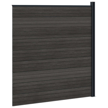 vidaXL Fence Set 175 x 186 cm WPC and Aluminium Black 4