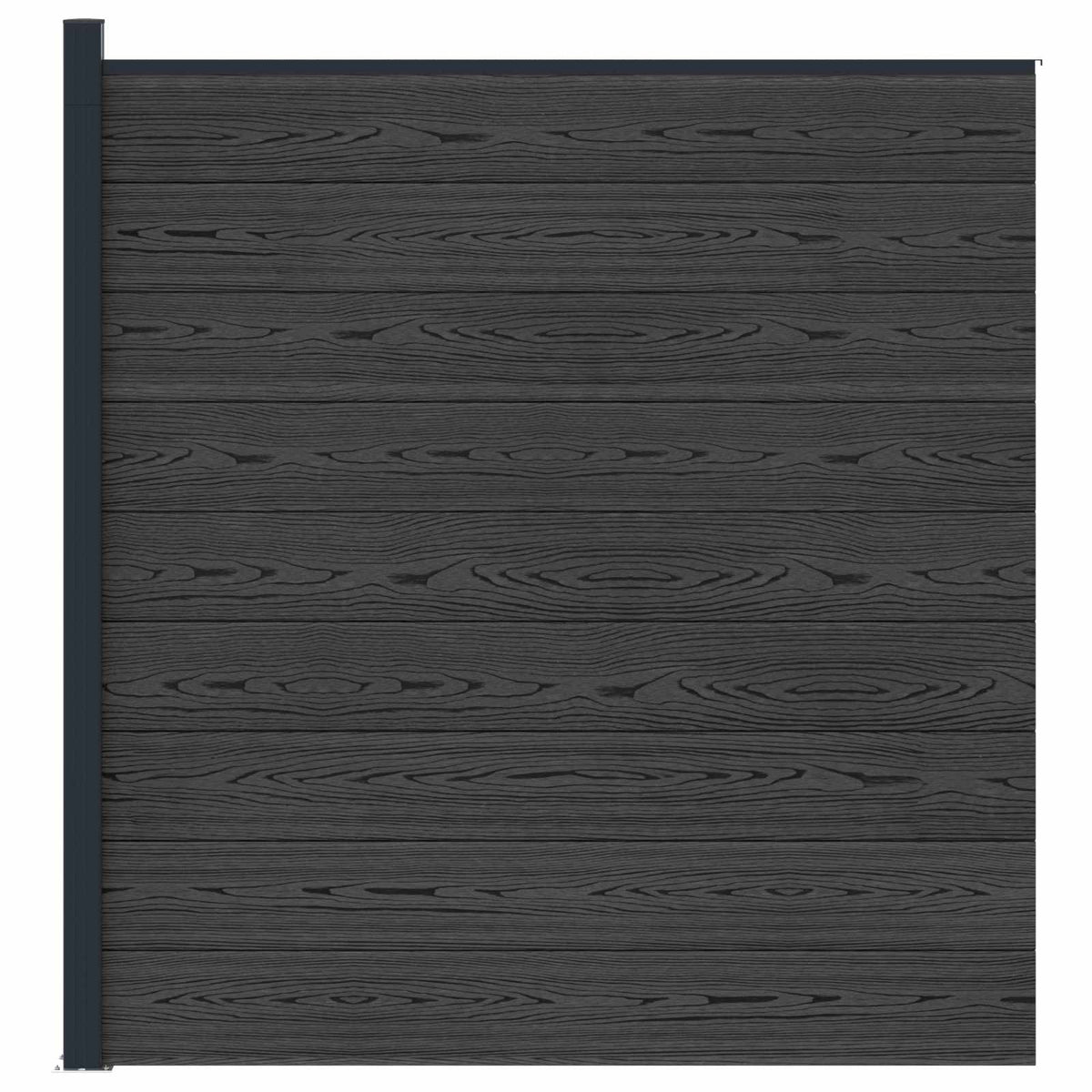 vidaXL Fence Set 175 x 186 cm WPC and Aluminium Black 3