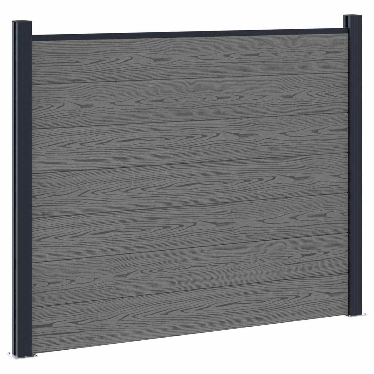 vidaXL Fence Panel WPC and Aluminium Grey 2