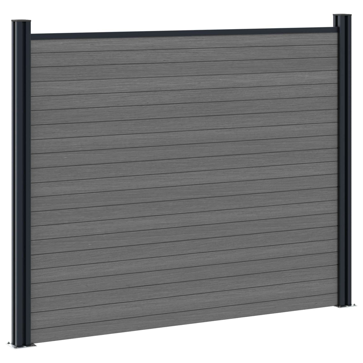 vidaXL Fence Panel WPC and Aluminium Grey 4